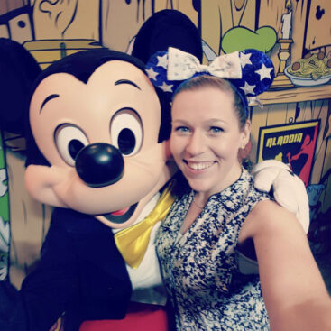 Steph with Mickey Mouse