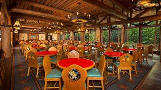 View of the dining area at Whispering Canyon cafe.