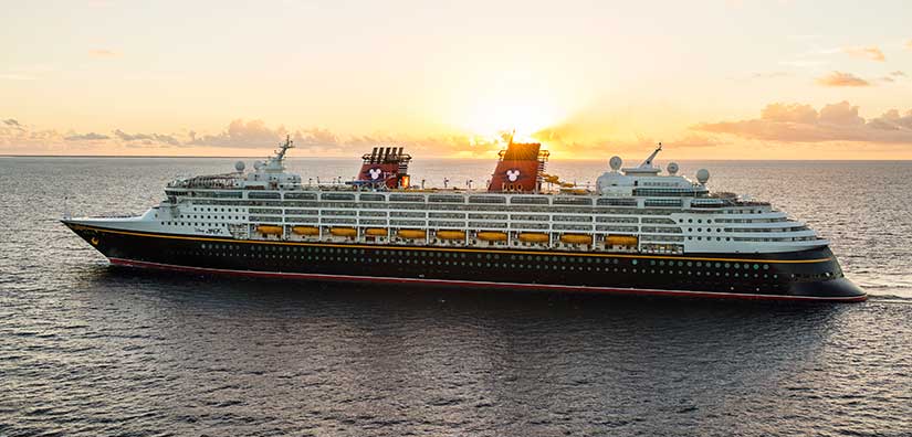 A view of the Disney Magic at sea