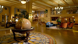 View of the lobby at Disney's Yacht Club