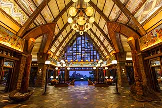 View of the Aulani lobby