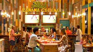 View of the Banana Cabana eatery at Caribbean Beach Resort