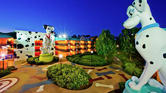 View of giant dalmatians at Disney's All Star Movies resort