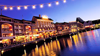 View of the Boardwalk at dusk