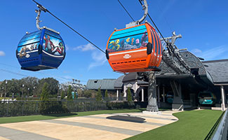 View of the Skyliner station at Disney's Riviera Resort
